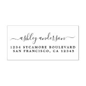 Elegante Script Calligrafy Name Rücksendeadresse Gummistempel (Prägung)