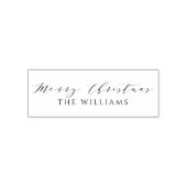 Elegante Script Calligraphie Frohe Weihnachtsfamil Permastempel (Design)