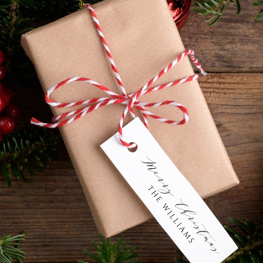 Elegante Script Calligraphie Frohe Weihnachtsfamil Permastempel