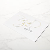 Elegante Script Calligraphy Bridesmaid Vielen Dank Folieneinladung (Gedreht)