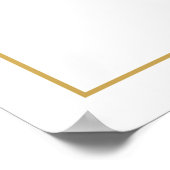 Elegante Script Calligraphy Gold Wedding Willkomme Poster (Ecke)