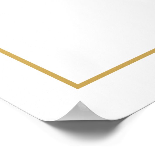 Elegante Script Calligraphy Gold Wedding Willkomme Poster (Ecke)