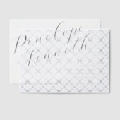 Elegante Script Calligraphy Stilvolle White Weddin Pergament Einladungen (Versetzt (Einladung))