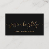 Elegante Script Calligraphy Swash Minimalistisch B Visitenkarte (Vorderseite)