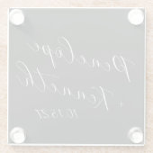 Elegante Script Calligraphy Wedding Custom Black Glasuntersetzer (Rückseite)