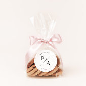 Elegante Script Calligraphy Wedding Fvor Classic Runder Aufkleber