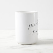 Elegante Script Calligraphy White Wedding Custom Kaffeetasse (Mittel)