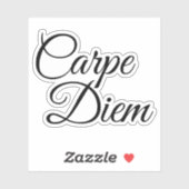 Elegante Script Carpe Diem Motivierend Aufkleber (Blatt)