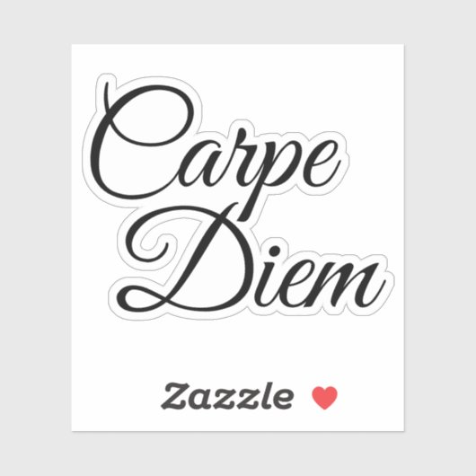 Elegante Script Carpe Diem Motivierend Aufkleber (Blatt)