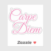 Elegante Script Carpe Diem Motivierend Aufkleber (Blatt)