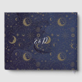 Elegante Script Celestial Mystical Wedding Gästebuch (Rückseite)