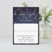 Elegante Script Celestial Mystical Wedding RSVP Karte (Stehend Vorderseite)