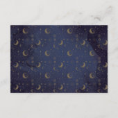 Elegante Script Celestial Wedding Reception Begleitkarte (Rückseite)