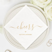 Elegante Script Cheers Wedding Servietten Mit Folie