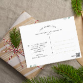 Elegante Script Chic Botanische Weihnachtskollekti Postkarte
