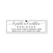 Elegante Script Chic Wedding Rücksendeadresse Self Permastempel (Design)