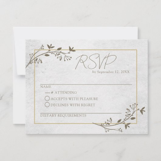 Elegante Script Classic UAWG Response Card RSVP Karte (Vorderseite)