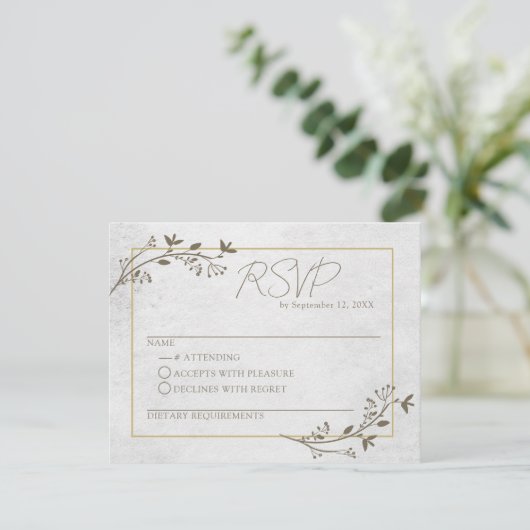 Elegante Script Classic UAWG Response Card RSVP Karte (Stehend Vorderseite)