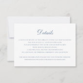 Elegante Script Classic Wedding Details Beilage Einladung (Vorderseite)