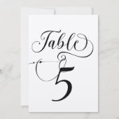 Elegante Script Classic Wedding Tischnummern (Rückseite)