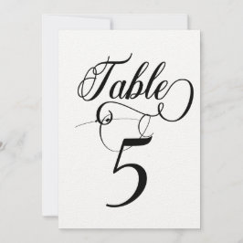 Elegante Script Classic Wedding Tischnummern