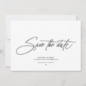 Elegante Script Clean Moderne Minimalistische Hoch Save The Date (Vorderseite)