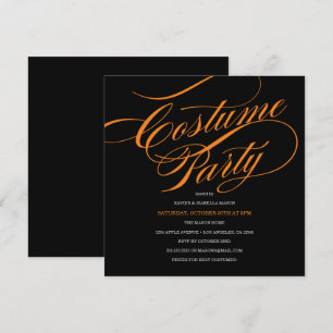 Elegante Script Costume Party Einladung