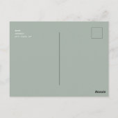 Elegante Script Couple Foto Sage Rettete unser Dat Postkarte (Rückseite)