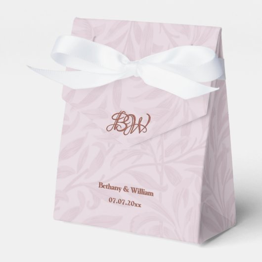Elegante Script Couples Monogram Wedding Bag Geschenkschachtel (Vorderseite)