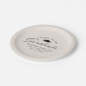 Elegante Script Cream Cheers to the Graduate Pappteller (Schrägansicht)