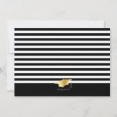 Elegante Script Custom Colors Abschluss Foto Card Ankündigung (Rückseite)