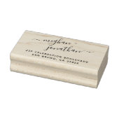 Elegante Script Custom Wedding Names Rücksendeadre Gummistempel (Stempel)