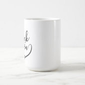 Elegante Script-Dankeschön-Geschenktasse Kaffeetasse (Mittel)
