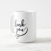 Elegante Script-Dankeschön-Geschenktasse Kaffeetasse (Vorderseite Links)