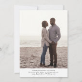 Elegante Script Dark Foto Template Save the Date (Rückseite)