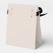 Elegante Script Dusty Pink Gastgeschenk Hochzeit B Geschenkschachtel (Rückseite)