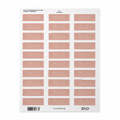 Elegante Script Dusty Pink Wedding Rücksendeadress (Vorne)