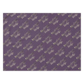 Elegante Script Eggplant Eggplant Frohe Weihnachte Tischdecke (Vorderseite (Horizontal))