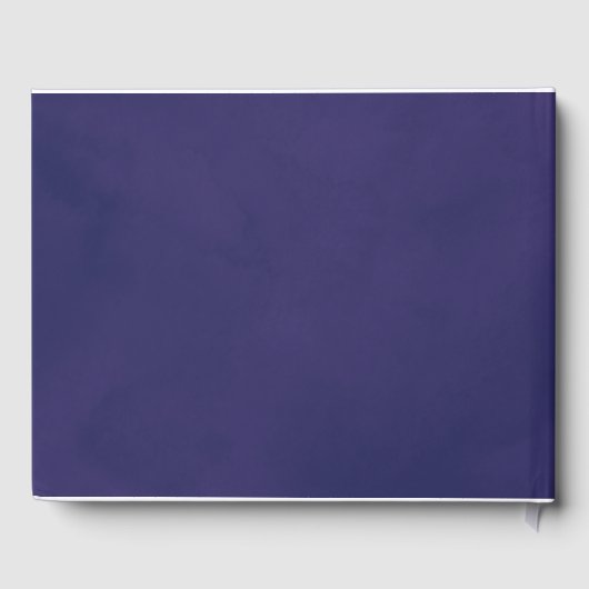 Elegante Script Emerald Lila und Gold Wedding Gästebuch (Rückseite)