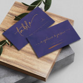 Elegante Script Emerald Lila und Gold Wedding Platzkarte