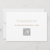 Elegante Script Fall Wildblumen QR Code Hochzeit Save The Date (Rückseite)
