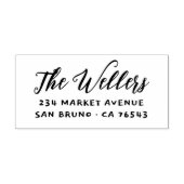 Elegante Script-Familienname und Typografie-Adress Gummistempel (Prägung)