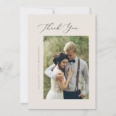 Elegante Script Flat Dankeschön Karte (Vorderseite)