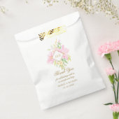 Elegante Script Floral Monogram Wedding Vielen Dan Geschenktütchen (Versiegelt)