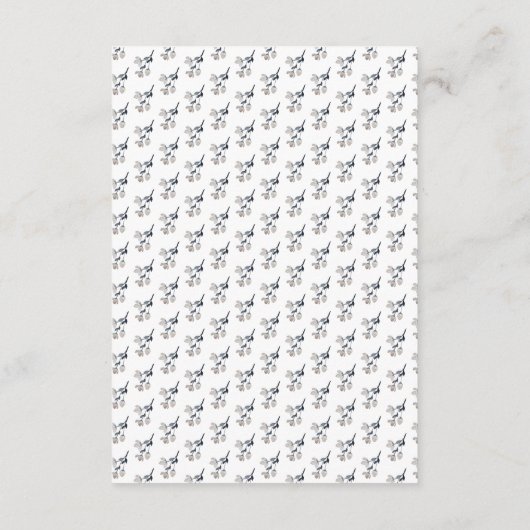 Elegante Script-florale Kaskade für Hochzeiten Det Begleitkarte (Rückseite)