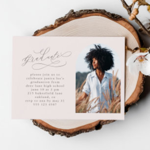 Elegante Script Foto Arch Graduation Party Magnetkarte