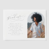 Elegante Script Foto Arch Graduation Party Pergament Einladungen (Vorderseite)