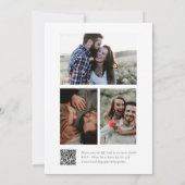 Elegante Script Foto Collage Wedding Einladung (Rückseite)