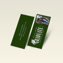 Elegante Script Foto Graduate Name Card