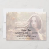 Elegante Script Foto Graduation Party Einladung (Rückseite)